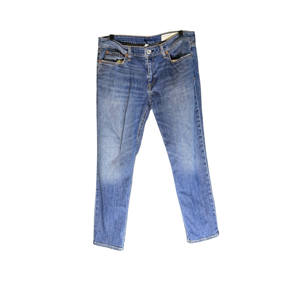 Rag & Bone Dre Low-Rise Slim Boyfriend Jeans Distressed Denim Size 28